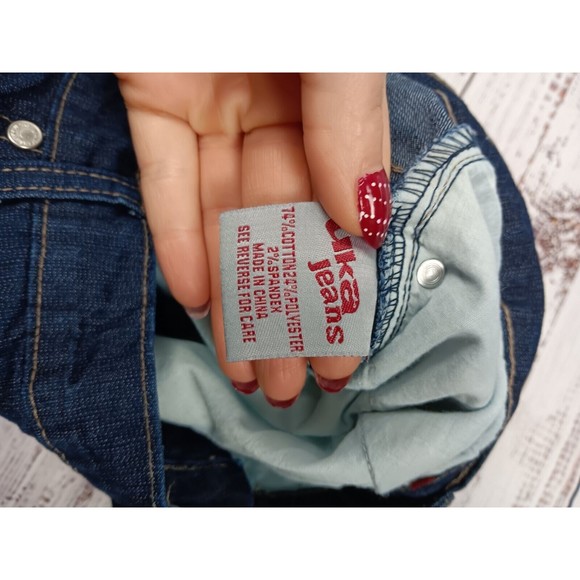 UKA JEANS women's 18A blue jeans pants High Rise Cotton Blend Stretch - Picture 8 of 8